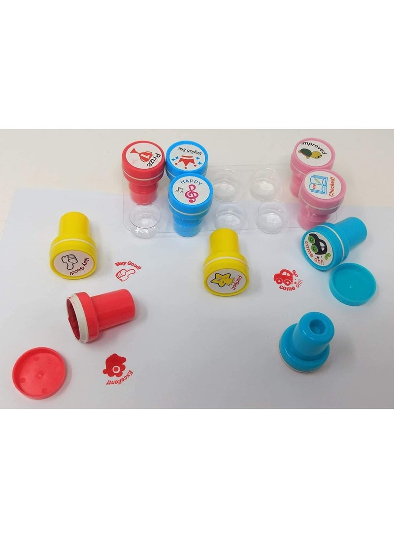ST ZONE DIY Cartoon Stamp Toy for Kids | Cute Shiny Flash Seal Stamps | Reward & Gift Toy for School, Teacher & Office Use - Image 3